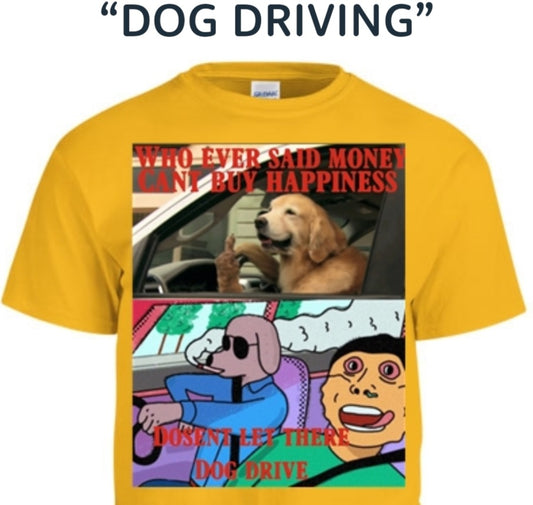 Dog driving T-shirt